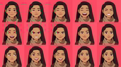 AI卡通化您自己 Flat Vector 範例 1