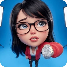 Imagem dividida de photo-to-glossy-3d-cartoon-expression-grid diamond_caricature_3d da geração 1882a7...e146