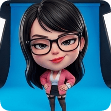 Imagem dividida de photo-to-glossy-3d-cartoon-expression-grid diamond_caricature_3d da geração c0b3d0...46de