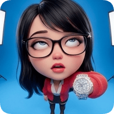 Imagem dividida de photo-to-glossy-3d-cartoon-expression-grid diamond_caricature_3d da geração 1882a7...e146