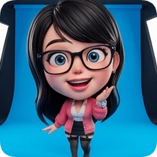 Imagem dividida de photo-to-glossy-3d-cartoon-expression-grid diamond_caricature_3d da geração c0b3d0...46de
