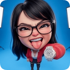 Imagem dividida de photo-to-glossy-3d-cartoon-expression-grid diamond_caricature_3d da geração 1882a7...e146