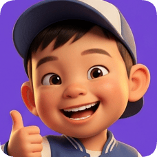 Pixar 3D cartoon boy, an American all-star boy, smiles enthusiastically with a thumbs-up gesture. american all star boy