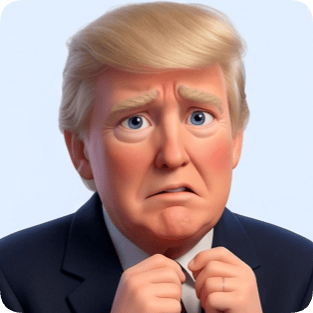 Sticker pack generator with a Pixar expression single of a man with blonde hair looking worried.