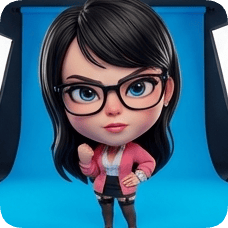 Imagem dividida de photo-to-glossy-3d-cartoon-expression-grid diamond_caricature_3d da geração c0b3d0...46de