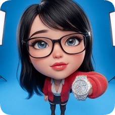 Imagem dividida de photo-to-glossy-3d-cartoon-expression-grid diamond_caricature_3d da geração 1882a7...e146